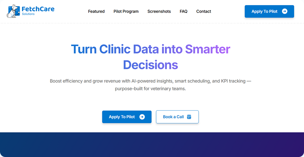 FetchCare clinic dashboard